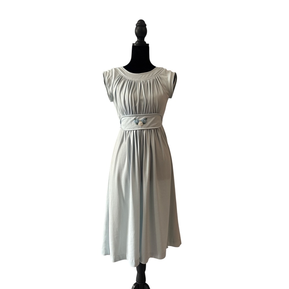 Vintage 70s Pastel Blue‎ Empire Waist
Midi Dress